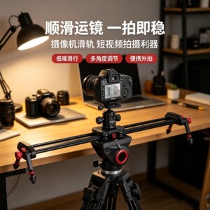 
Photography follow focus electric slide smooth and silent carbon fiber gimbal SLR camera mobile phone short video shooting micro movie mirror moving professional track tracking lightweight smooth damping rail gimbal