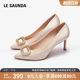 Lairsdan new fashionable and elegant pointed-toed drill button high heel single shoes wedding shoes women 4T74009