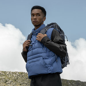 
Halcyon outdoor lightweight special-shaped structure high-pole 90 white duck down vest men's warm vest jacket