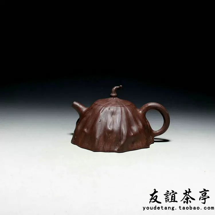 中国紫砂芸術家 王国望造 紫砂壺 細工彫り『蓮文』黄龍山鉱紫砂泥使用 手造り急須 中国紫砂芸術家 王国望造 紫砂壺 細工彫り蓮文黄龍山鉱