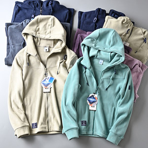 
Niaojia series of warm and heat-storage fleece jackets for men and women, outdoor hooded loose casual polar fleece jackets for winter