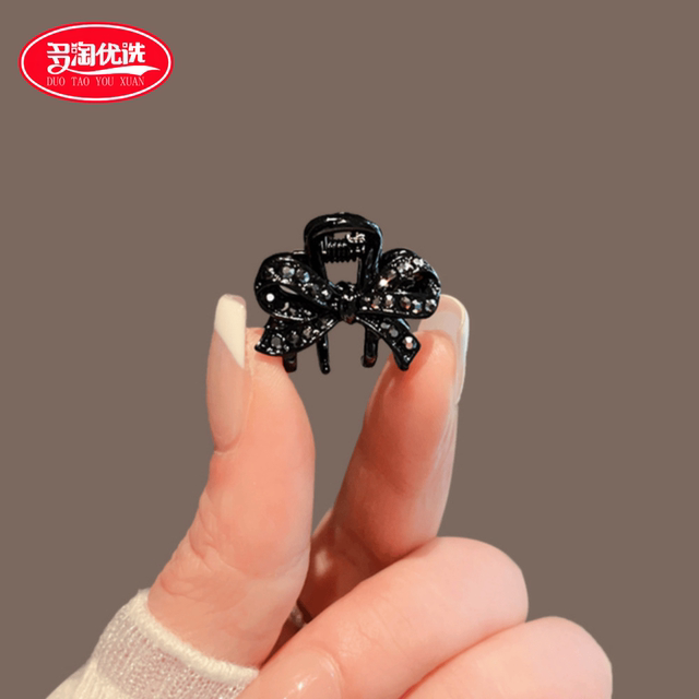 Exquisite bow, small grabbing side side forehead, high -level sense princess head bangs hair clip small clip