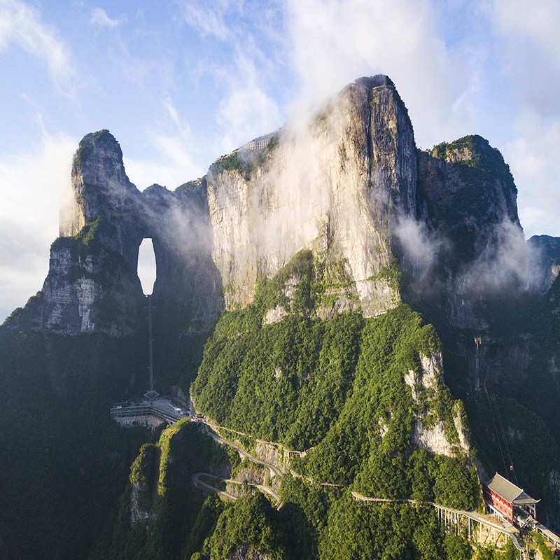 自由行2天1晚一单一团张家界森林公园袁家界百龙天梯天门山宝峰湖
