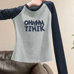 Pure Cotton Long-Sleeved T-Shirt for Women, Winter Fleece-Lined Inner Layer, Early Autumn Slim-Fit Top, Chic Salt-Style Korean Fashion Outfit