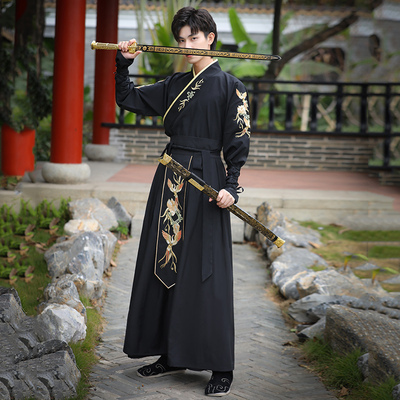 中国漢服 Amazon | [売店] 中国漢服,民族風ドレス、 黒魏晋漢服メンズセット古代
