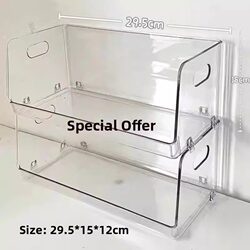 T-Shaped Storage Box Transparent Desktop Storage Organizer Ins Style Cosmetics Storage Box Dormitory Desktop Storage Rack for Women