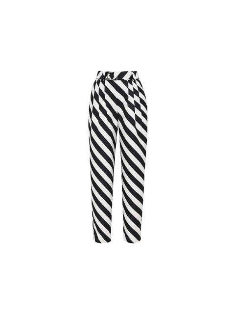 Free door WINGFREE spring and summer fashionable retro elegant gentlemanly design printed slim suit trousers women