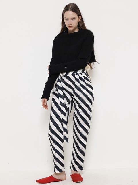 Free door WINGFREE spring and summer fashionable retro elegant gentlemanly design printed slim suit trousers women
