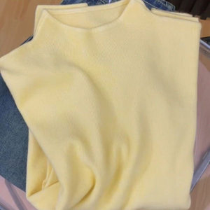 
Small stand-up collar fufu soft waxy knitted bottoming shirt for women in spring, autumn and winter, warm inner layer, slim half turtleneck sweater top