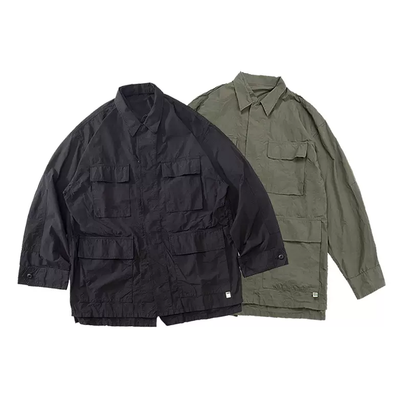 BEAMS SSZ JY JACKET 日系22AW款假两件宽松四袋工装衬衫夹克外套-Taobao Malaysia