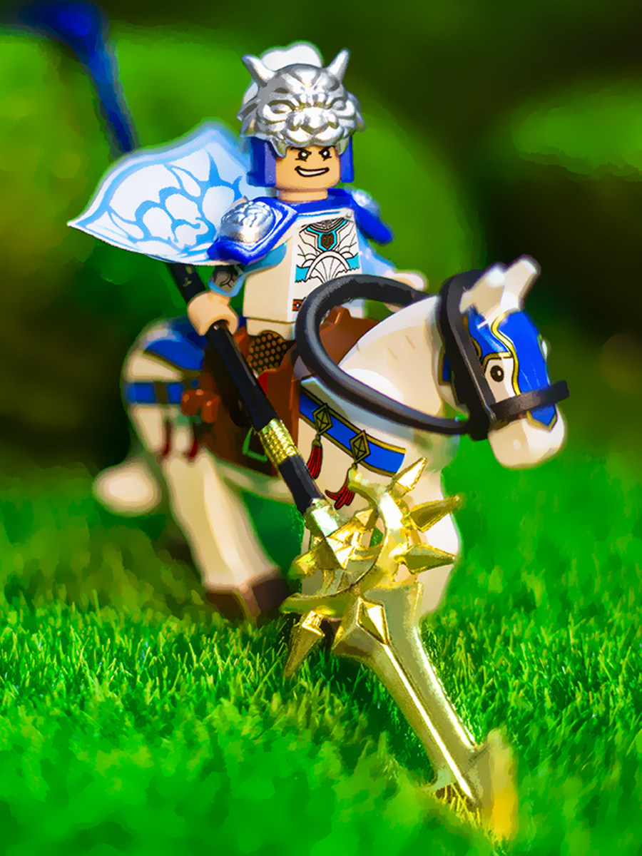 Decool 三国志 関羽フィギュア 赤兎馬付き - ブロック玩具