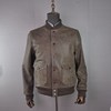 American Retro First-layer Cowhide Washed Old-style A1 Leather Flight Suit Ami Khaki Men's Jacket | Small greatness