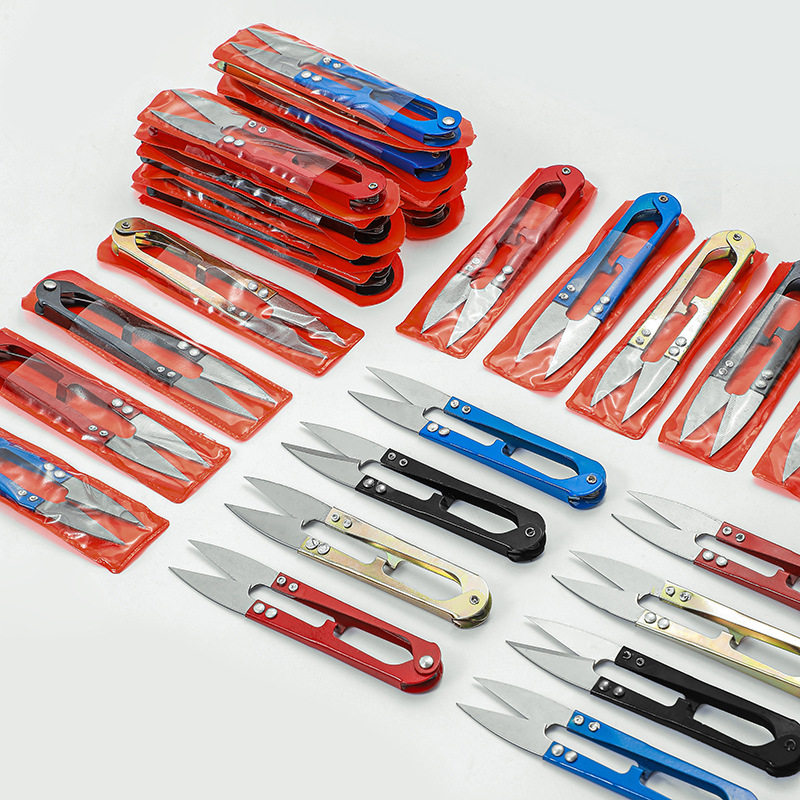 가정용 십자수 작은 가위 U 자형 가위 제조업체 실 다듬기 실 다듬기 수제 직물 가위 -