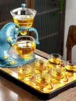 ấm samovar Bộ ấm trà thủy tinh chịu nhiệt độ cao, bộ trà hoàn toàn tự động, ấm trà cảm ứng từ gia đình lười, hiện vật pha trà bộ ấm chén pha trà thủy tinh ấm đất tử sa Ấm trà - Bộ ấm trà
