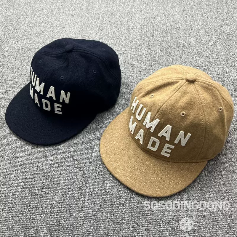 现货HUMAN MADE 6 PANEL WOOL CAP 22AW 羊毛棒球帽-Taobao