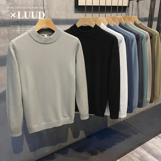 
LUUD Modal self-heating half turtleneck bottoming shirt, slim and simple warm long-sleeved sweater, autumn and winter style