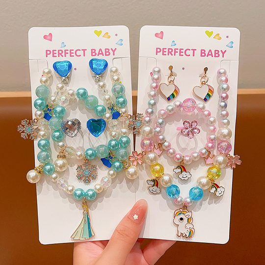 激安大特価！ 女の子用プリンセスジュエリーセット - ネックレス アクセサリー
