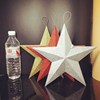 Christmas decorations star christmas tree pendant hanging star hotel shopping mall window decoration red gold star five-pointed star