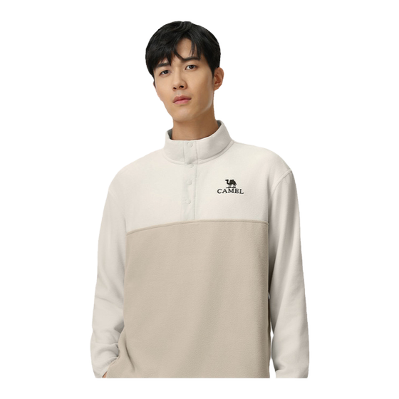 
Camel Outdoor Fleece Sweater Men's 2026 Autumn New Plush Warm High Collar Long Sleeve T-Shirt Stand Collar Fleece Jacket