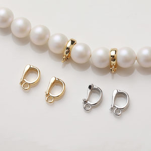 14K electroplating real gold -guaranteed pendant buckle pearl jade crystal necklace buckle DIY jewelry hanging accessories