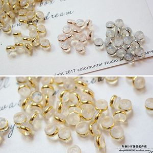 
18k copper plated silicone gold ring ear plug accessories DIY round earring plug ear back support accessories