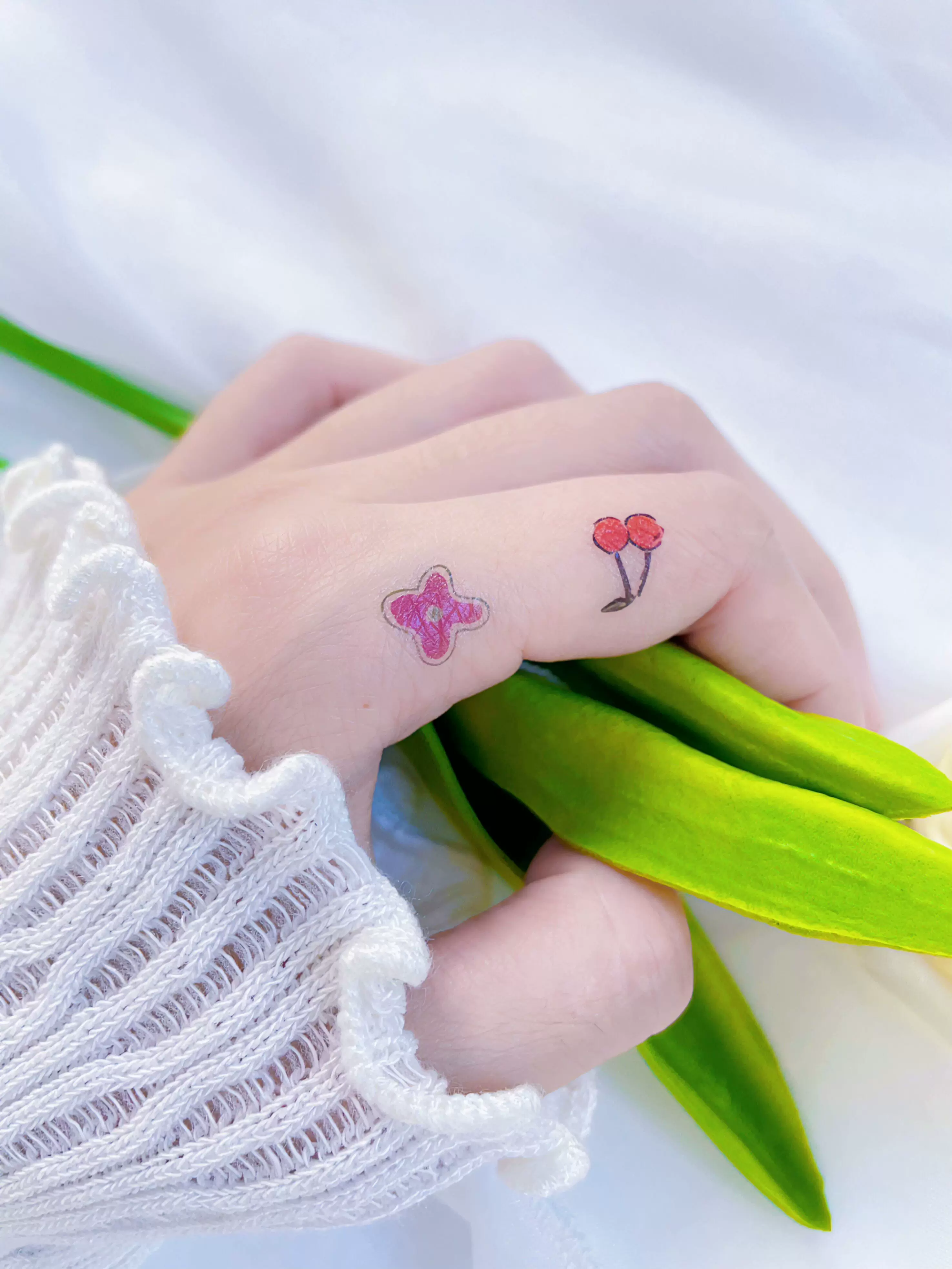 苏小木丨纹身师联名款 ins风 手指小图 高级感彩色纹身贴防水女持