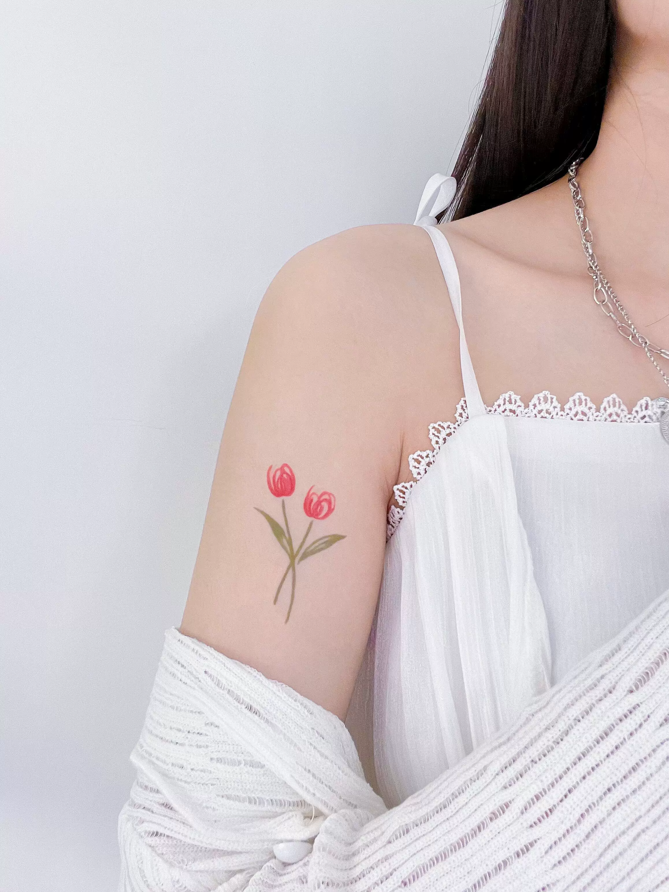 苏小木丨郁金香花草 手臂纹身贴防水女情侣男女小清新个性可爱