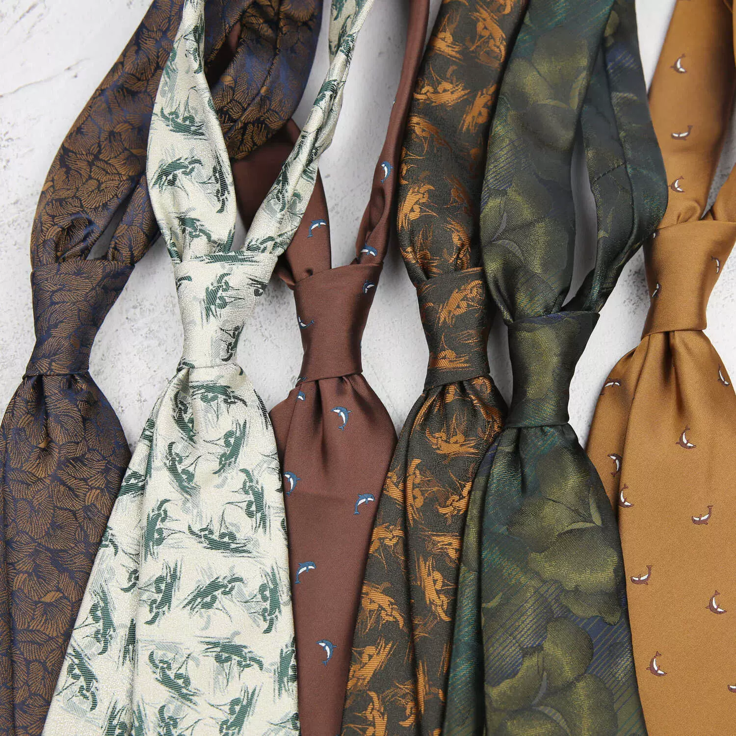 复古花纹领带男士正装商务休闲英伦风8cm宽版手打款职业西装衬衫