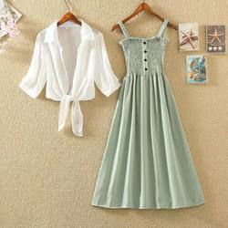 Girls' Dress Summer 2026 New Stylish Mid-To-Large Children's Dress Girl's Preppy Style Suspender Princess Dress