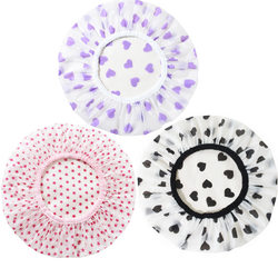 Large Shower Cap Single-Layer Peva Waterproof Bathing Cap for Women with Long Hair, Summer Bathroom Cap, Kitchen Oil-Proof Cap, Hair Treatment Cap