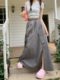 Fat mm300Jin [Jin equals 0.5 kg] Design-slim work dress skirt for women with extra large size high waist large hem skirt drooping A-line long skirt