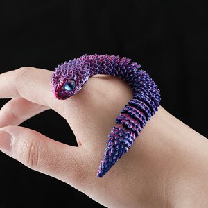 3D printing viper toy model luminous whole body joint movable simulation animal children toy landscape ornaments
