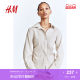 HM Women's Shirt 25 Summer New Style Broken Pleated Slack and Line Blended Shirt Commuter Long Sleeve Shirt 1271519
