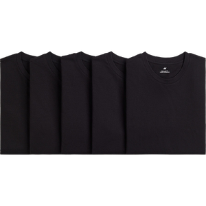 
HM men's T-shirt 5-piece spring solid color simple casual inner short-sleeved top 1216851