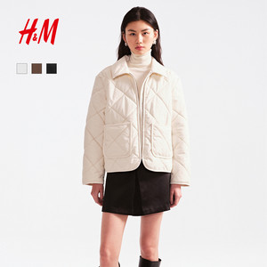 
HM women's cotton-padded jacket, manjing white outfit, quilted corduroy jacket 1000061