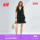 HM Women's Dress 2025 Summer New French Frilled Sleeveless Cake Skirt Wave Skirt 1280381