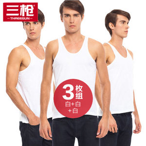 Three -gun vest men's spring and summer Khan cloth 60 cotton cotton middle -aged and elderly loose piercing vest vest bottom sweater 30139