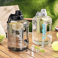 Large Capacity Water Bottle for Men, Fitness Sports Water Jug, Outdoor Portable Water Bottle, Large Belly Cup, Large Size Water Container