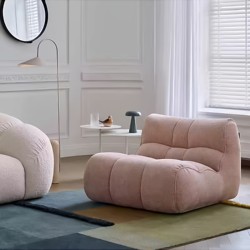 Modern Minimalist Cream Style Single Sofa for Bedroom, Balcony, Living Room, Leisure, Lazy Person, Designer Creative Sofa