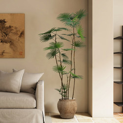 Huihong Yalin Simulated Green Plant Fake Tree New Chinoiserie Jinshan Brown Indoor Living Room Floor-Standing Potted Plant Decorative Ornaments Plant