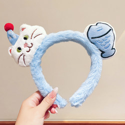Creative Cat and Fish Hairbands, Cute and Fun Animal Cartoon Headwear, Quirky Photo Hairpins, Adorable Headbands for Girls