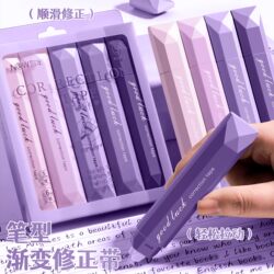 Gradient Color Correction Tape for Elementary School Girls, High-Value Pen-Style Correction Tape for Third and Fourth Graders, Large-Capacity Correction Tape for Middle School Students, Correction Pen-Type Eraser Tape, High School Correction Tape, Magic Tool