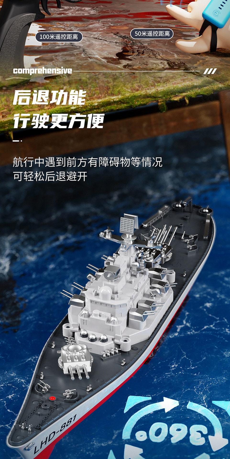 Modèle de navire de guerre en alliage 1/1000 - SHIWAKI - Seconde Guerre