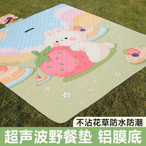 
Aluminum film picnic mat folding lawn mat portable outdoor cushion spring outing autumn outing park camping tent moisture-proof mat