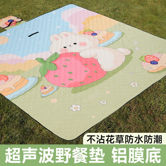 
Aluminum film picnic mat folding lawn mat portable outdoor cushion spring outing autumn outing park camping tent moisture-proof mat