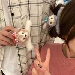 Cute Stellalou Duffy Bear Plush Claw Clip Cartoon Large Hair Clip for the Back of the Head High-End Shark Clip Hair Accessory