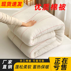 Cotton Quilt for Student Dormitory Mattress, Single Cotton Quilt Core, Thickened for Spring, Autumn, and Winter