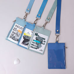 Men's and Women's Pu Card Holder with Lanyard, Multi-Card Slots, Id Card Holder, Bus Card, Meal Card, Coin Purse, Student Id, Work Id