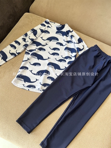 
Children's swimsuit split shark long sleeves trousers quick-drying sun protection large, medium and small infant summer beach hot spring swimsuit