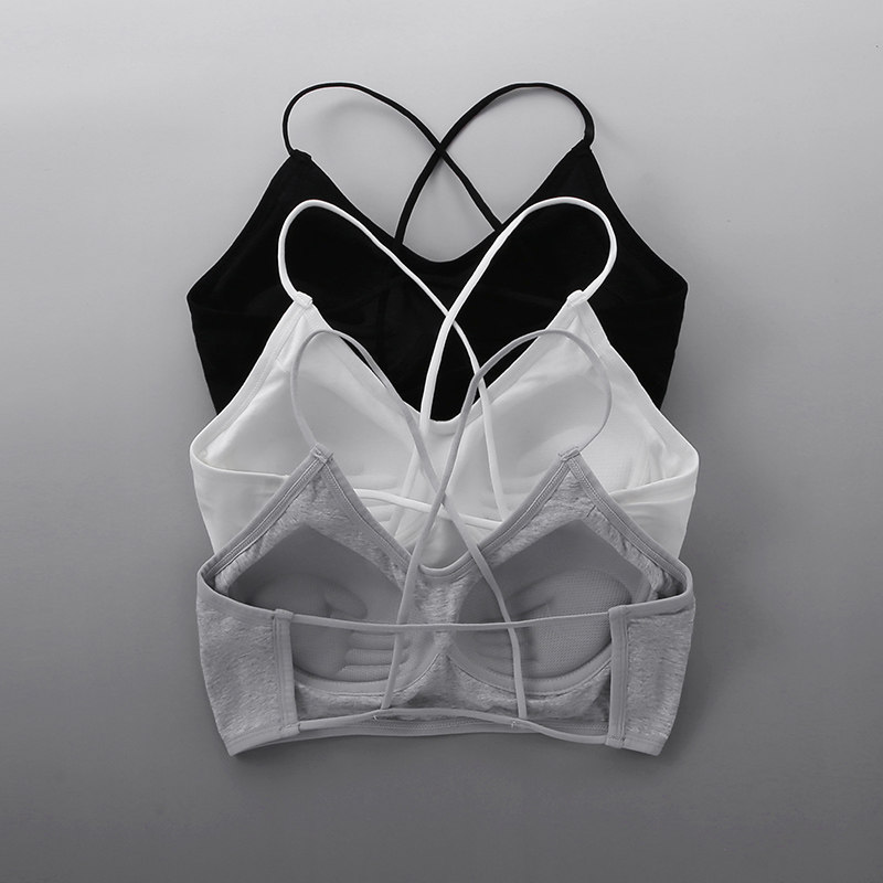Белый красивый бюстгальтер с лямками на спине — универсальный спортивный бюстгальтер 2026
